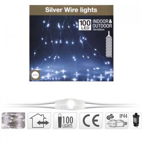 Новогодишни сијалички Silver Micro LED 100 W 10x100cm
