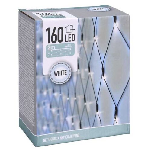Новогодишни сијалички мрежа LED 160 cold white 2x1 m