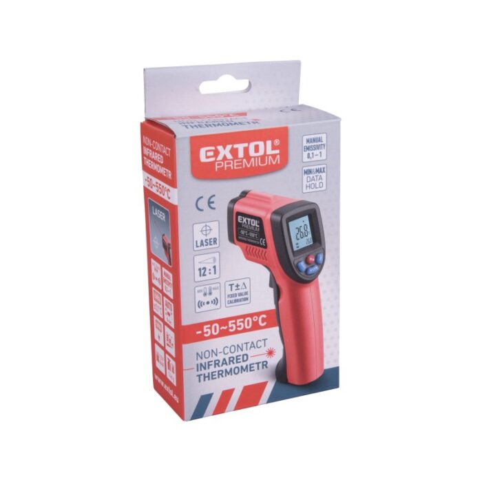 Ласерски термометар EXTOL PREMIUM -50 °C - 550 °