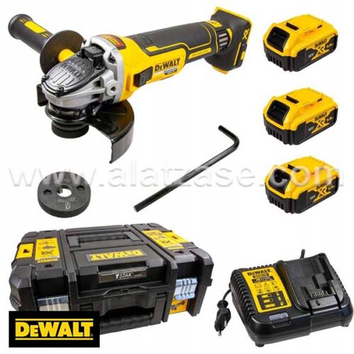 DeWALT Аку. аголна брусилка 125mm XR 18V 3x5.0 Ah TSTAK DCG405P3