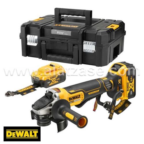 DeWALT Акумулаторска аголна брусилка 125mm 18V 2x5Ah XR DCG406P2LRT