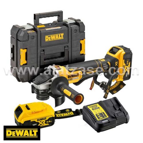 DeWALT Акумулаторска аголна брусилка 125mm 18V 2x5Ah XR DCG406P2LRT