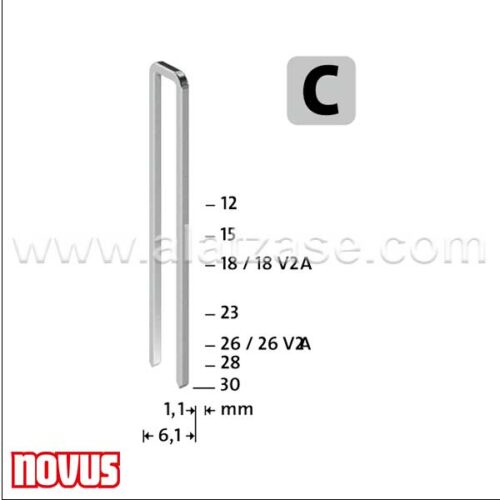 Муниција за хефталка Novus C type 4/12 mm 1000 пар.