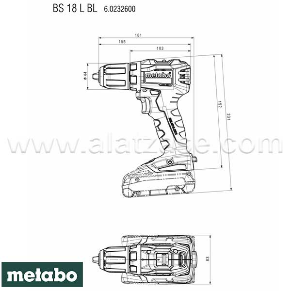 METABO BS 18 L 18V Компактна дупчалка-одвртувач