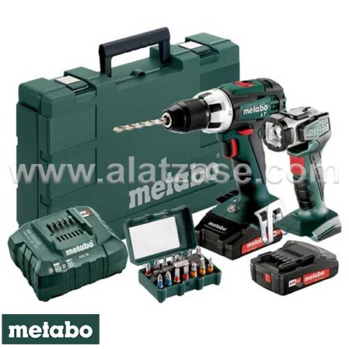 METABO Аку. дупчалка BS 18 LТ Set 2 x 2.0 Ah +ULA Led Лампа + 15 Bit box