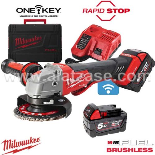 Milwaukee M18 ONEFSAG125XPDB-502X Акумулаторска аголна брусилка M18 FUEL™ ONE-KEY™ 125 mm