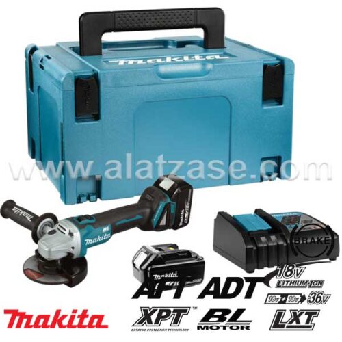 MAKITA DGA506RTJ Акумулаторска аголна брусилка Brushless