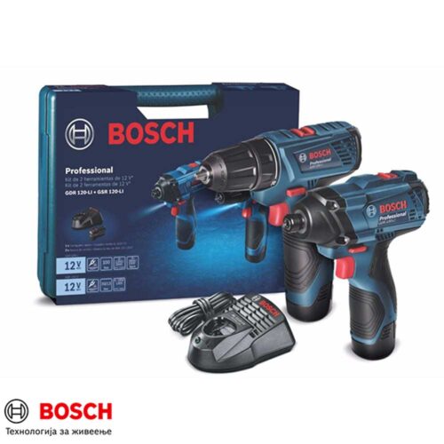 BOSCH GSR 120-Li + GDR 120-Li 2x2Ah Сет во куфер