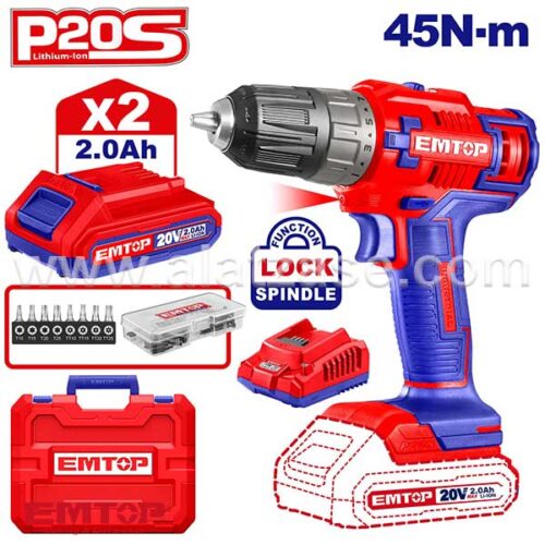 EMTOP ECDL200528 Акумулаторска дупчалка-одвртувач