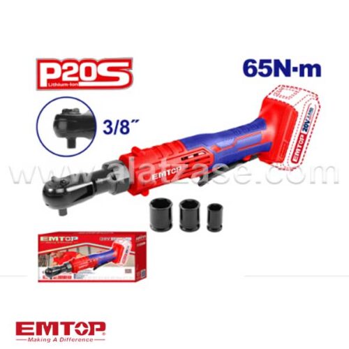 EMTOP EDRL2060151 Акумулаторски клуч со крцкало (само уред)