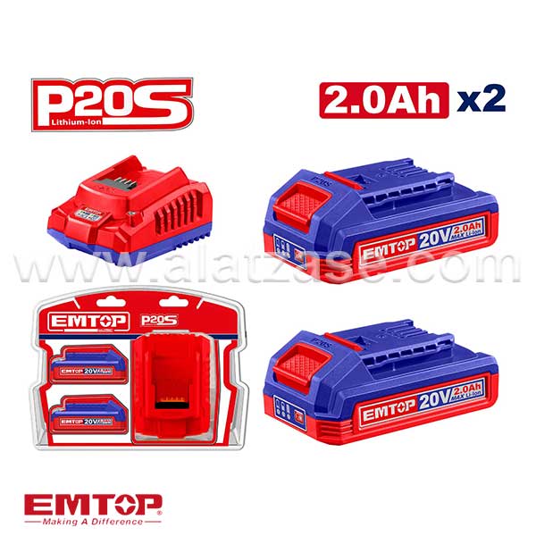 EMTOP ELBCPK1222 Батерии и Полнач сет 20V