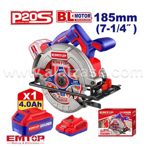 EMTOP ELCS18511 Акумулаторски циркулар