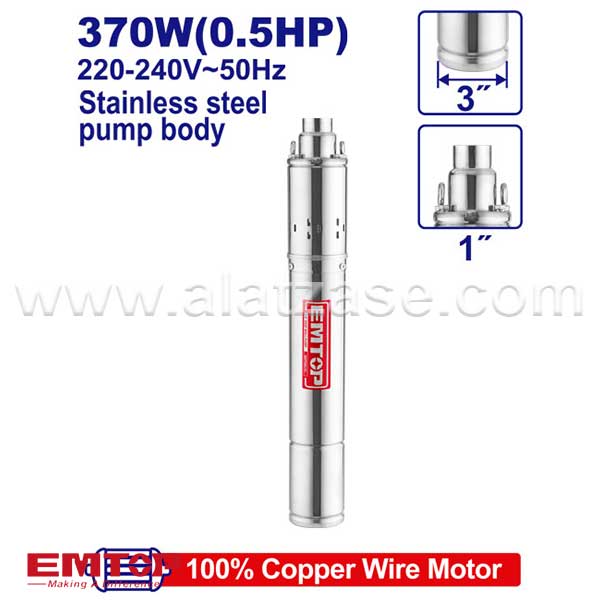 EMTOP EWPPWS03701 Длабинска пумпа ракета 370W (0.5HP) 3"