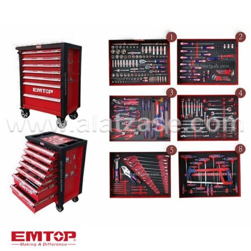 Emtop EHTS03281 Комплет количка со 328 рачни алати