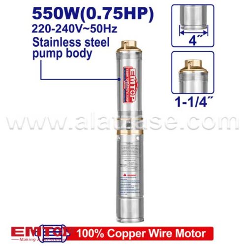 EMTOP EWPPD05501 Длабинска пумпа ракета 550W (0.75HP) 4"
