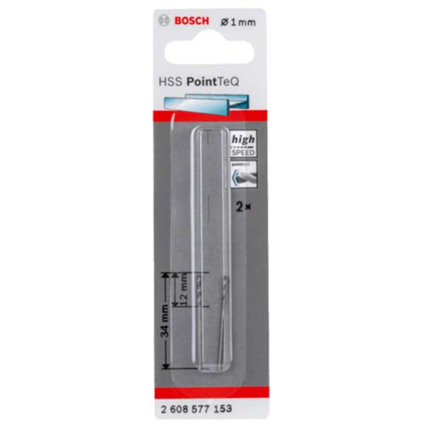 Бургија за метал HSS PointTeQ BOSCH 1.0 mm (2 ком.)
