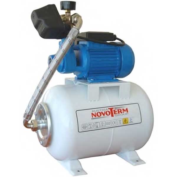 Работно коло од месинг Амперска заштита Електричен приклучок Мембранска боца 24 литри гумена мембрана EPDM Монофазна склопка Манометар од 0-10 бари