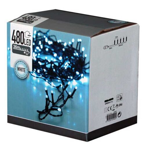 Новогодишни сијалички LED 480 8 mm cold white 39 m.