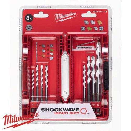 Milwaukee SHOCKWAVE Сет мулти бургии 8 парчиња