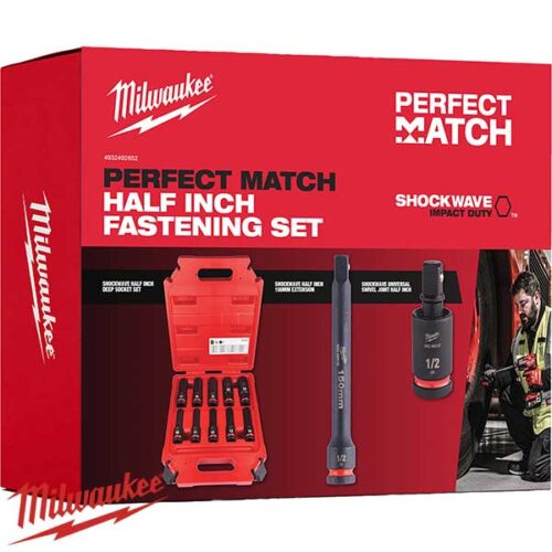 Milwaukee 12 делен сет насадни ударни клучеви на 1/2" SHOCKWAVE