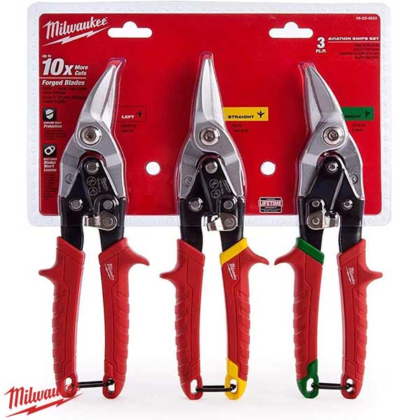 Сет од 3 ножици за лим Milwaukee