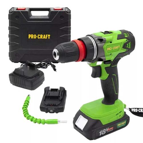 Акумулаторска дупчалка PROCRAFT PA18DFR + Extra