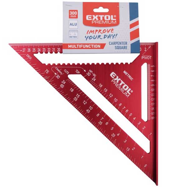 Повеќенаменски столарски триаголник и агломер 300мм EXTOL PREMIUM
