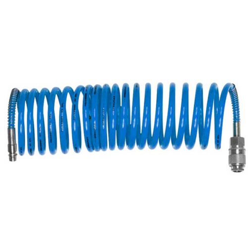 Спирално црево за компресор со спојки ∅6 mm 5 m.