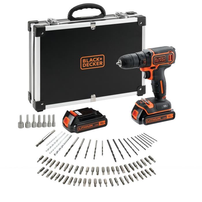 Акумулаторска Дупчалка Black+Decker BDCDC12BAFC 18V 1.5Ah