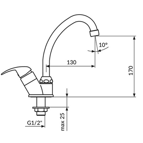 Еднорачна батерија усадна ROSAN JP531130