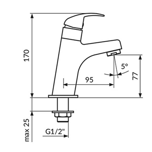 Еднорачна батерија усадна ROSAN JP541001