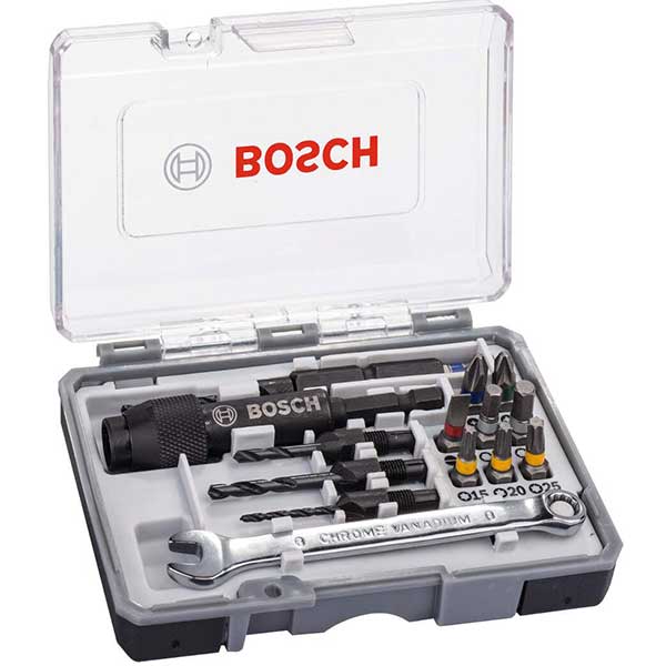 20 делен сет битови и упуштачи (фрезенк) BOSCH (2607002786)
