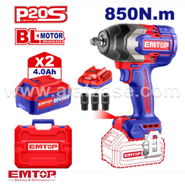 EMTOP ECIWL2085 Акумулаторски ударен одвртувач
