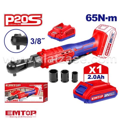 EMTOP EDRL206015 Акумулаторски клуч со крцкало