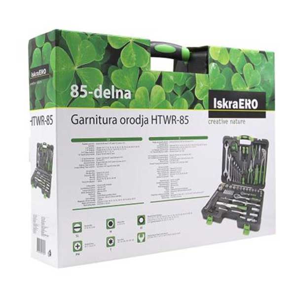 Гарнитура алати Iskra ERO HTWR-85 со 85 парчиња во куфер
