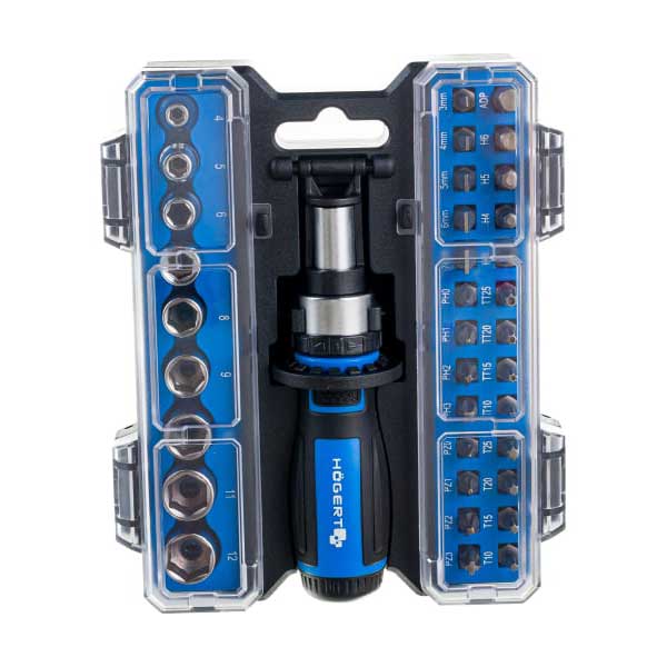 HOEGERT одвртувач крцкалка со 35 додатоци HT1S101