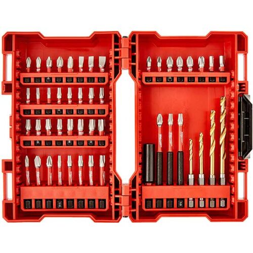 Сет битови за завртки со 48 парчиња Milwaukee Shockwave