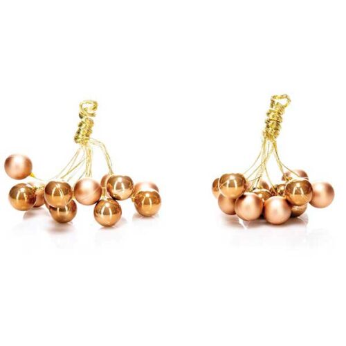 Новогодишни мини лампиони бакарни 12/1 PVC 20mm