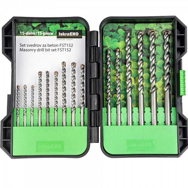 Сет од 15 бургии за бетон Iskra ERO FST152