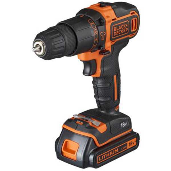 Акум. Ударна Дупчалка Black+Decker BDCHD12BAFC 18V 1.5Ah