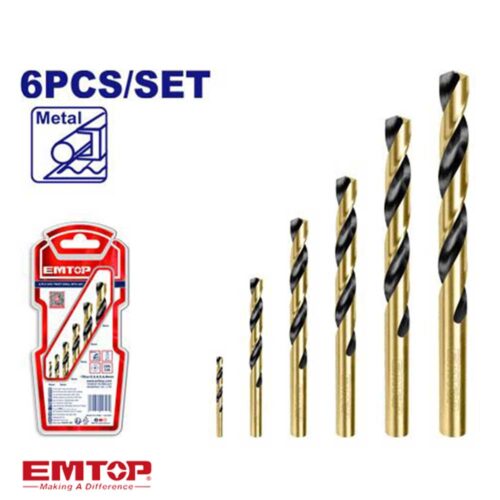 EMTOP ETDBB11065 сет од 6 бургии за метал