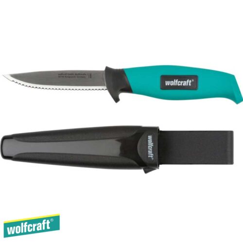 Wolfcraft Нож со мазно сечило 95mm во футрола