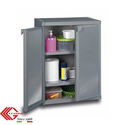GENSINI Шкаф за складирање ПВЦ сив зрак 65x45x88