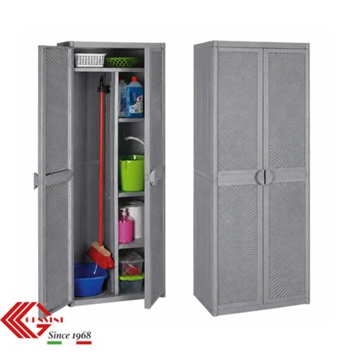 GENSINI Шкаф за складирање ПВЦ сив зрак 65x45x172