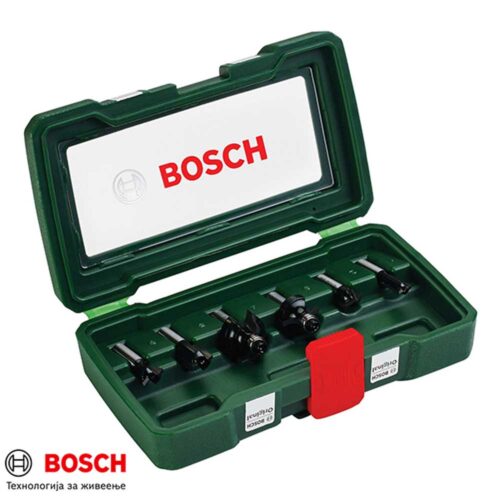 BOSCH Глодала за канали од тврд метал HM 8мм 6 парчиња