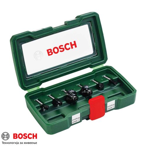BOSCH Глодала за канали од тврд метал HM 6мм 6 парчиња
