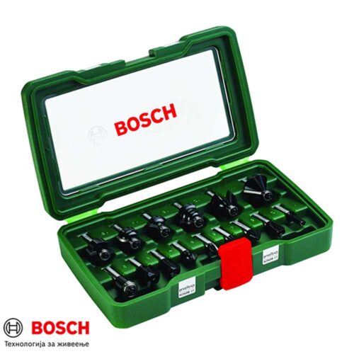 BOSCH Глодала за канали од тврд метал HM 8мм 15 парчиња