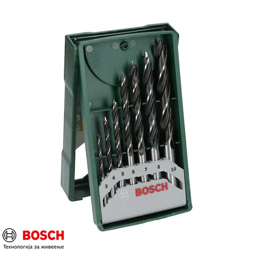 BOSCH 2607019580 сет од 7 бургии за дрво 3-10мм