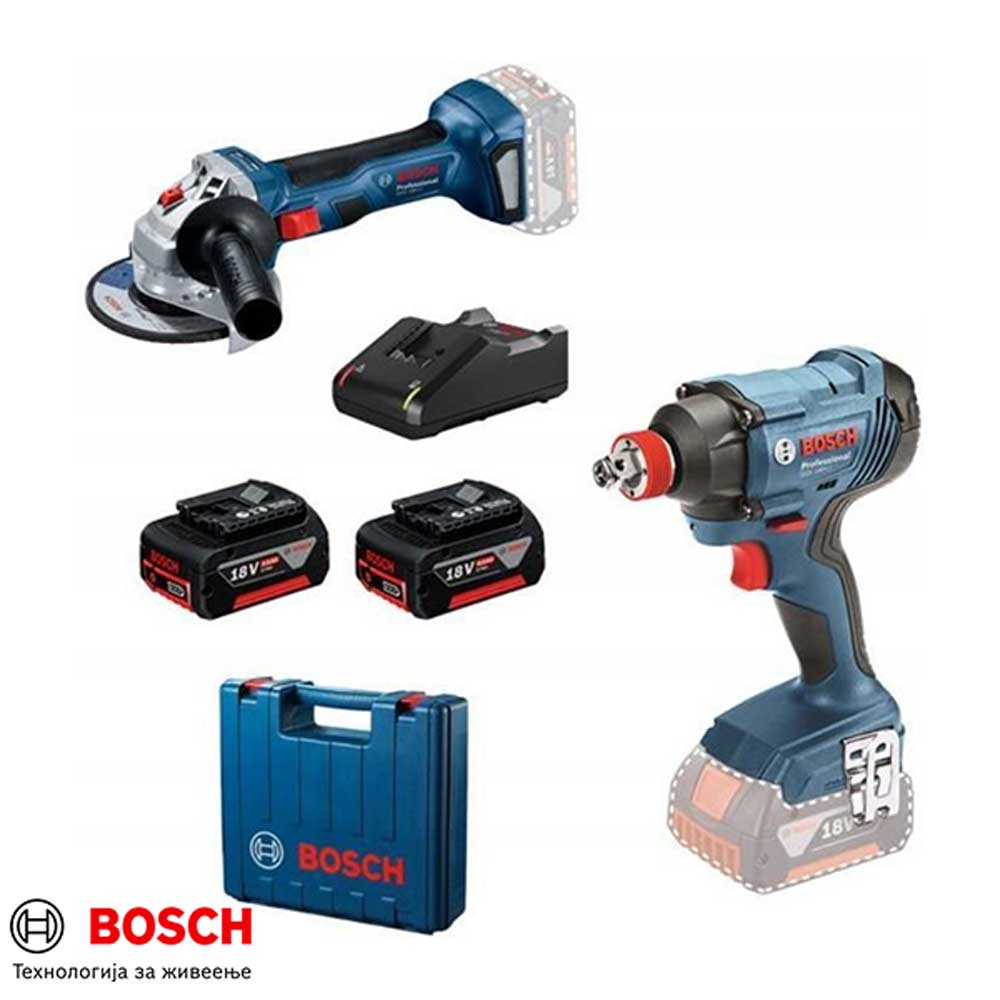 BOSCH GDX 180-LI+GWS 180-LI Акумулаторски сет