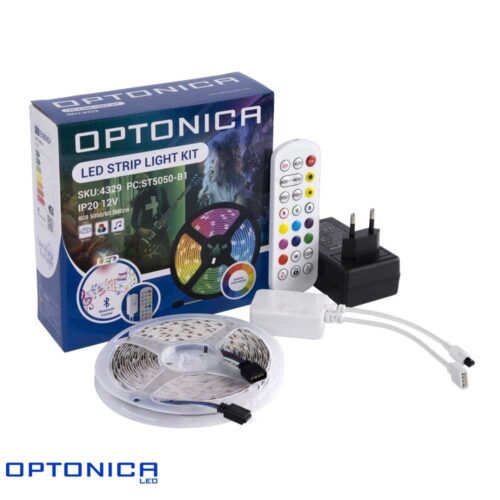 RGB LED Лента Сет 5m со Bluetooth Музика (60 LED-m 36W IP20)